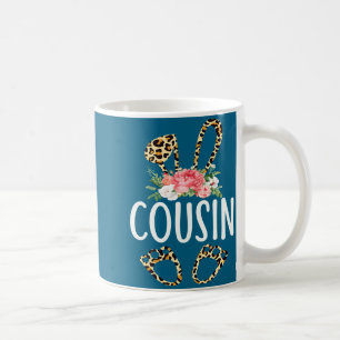 Floral Leopard Cousin Bunny Happy Easter Mothers Coffee Mug
