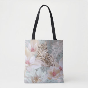 Floral Leopard Fashion Tote Bag