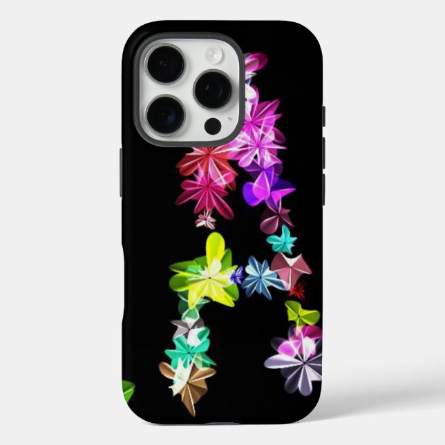 Floral Letter A Art Print Case-Mate iPhone Case (Back)