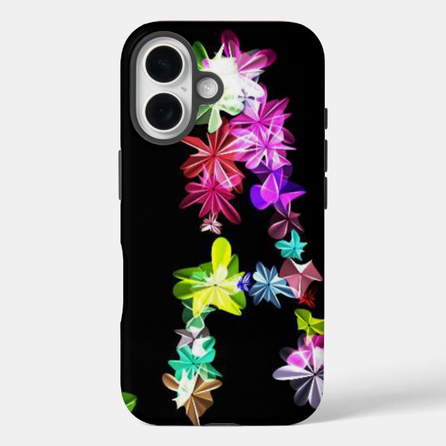 Floral Letter A Art Print Case-Mate iPhone Case (Back)