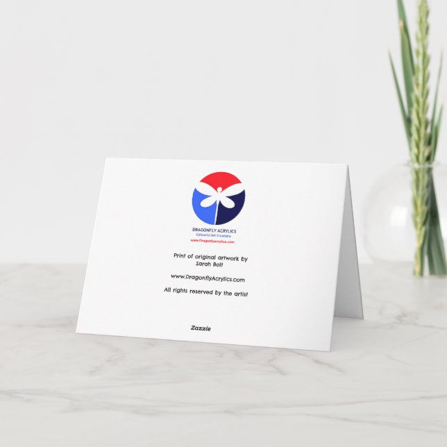 Floral Letter W Greeting Card - Blank Inside (Back)
