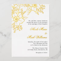 Floral Letterpress Style Wedding