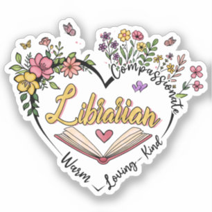 Floral Librarian Heart