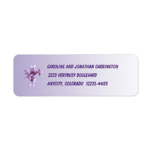 Floral Lilac Flowers Return Address Label