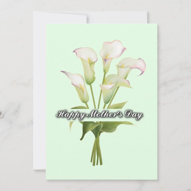 Floral lily arrangement mothers day holiday card (Front)
