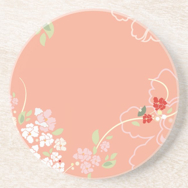 Floral Line Art Coaster (Front)
