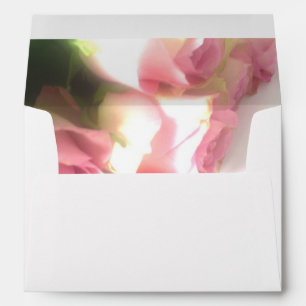 Floral liner envelopes   Pink roses flower photo