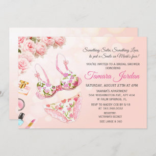 Floral Lingerie Bridal Shower Invitation
