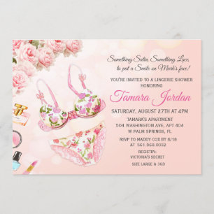 Floral Lingerie Shower Invitation
