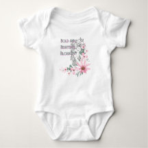 Floral Lion Baby Bodysuit.