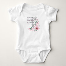 Floral Lion Baby Bodysuit.