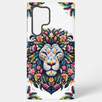 Floral Lion Silhouette