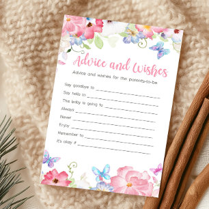Floral Little Butterfly Advice and Wishes Game