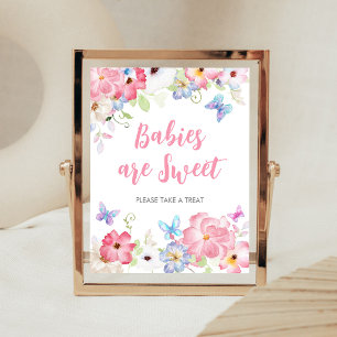 Floral Little Butterfly Babies are Sweet Sign