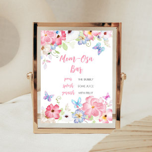 Floral Little Butterfly Mum Osa Bar Sign