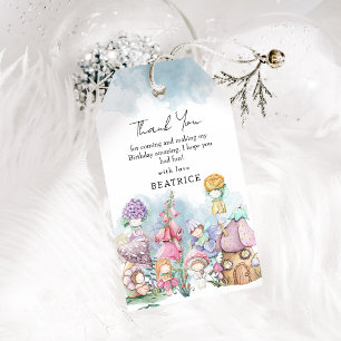 Floral Little Fairies Birthday Thank You Favour Gift Tags