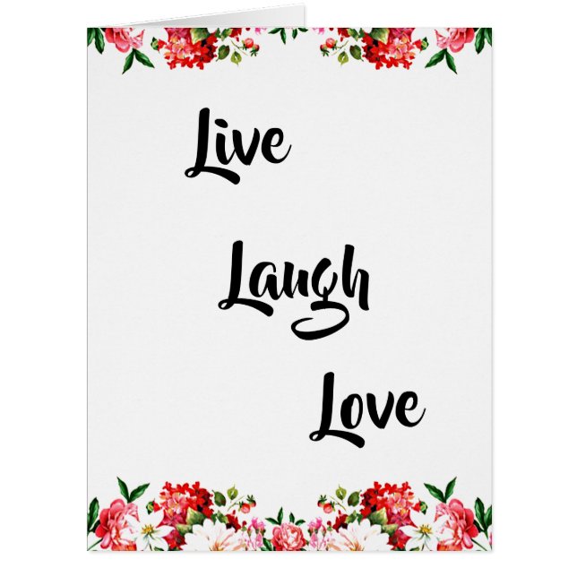 Floral "Live, Laugh, Love" Elegant     (Front)