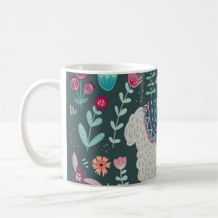 Floral Llama: Vintage Hand-Drawn Doodles Coffee Mug