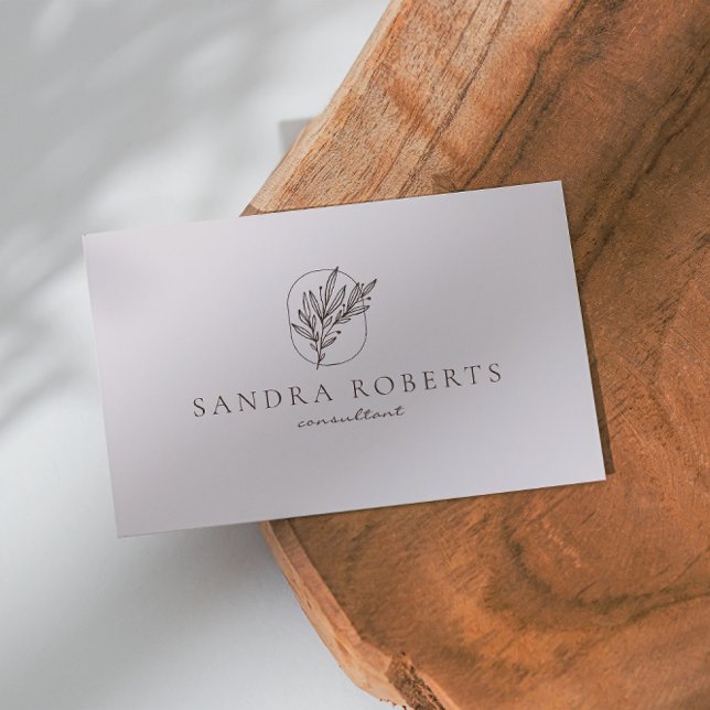 Floral logo, consultant modern Business Card (Creator Uploaded)