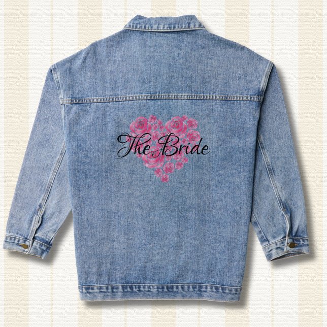 Floral Love Heart Denim Jacket (Creator Uploaded)