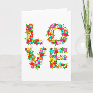 floral love holiday card