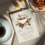 Floral Love is Brewing Bridal Shower Invitation<br><div class="desc">Indulge in Romance with our "Boho Love is Brewing" Bridal Shower Invitation! Attention all coffee-loving brides-to-be! Dive into the delightful world of our "Love is Brewing" bridal shower invitation, where love and caffeine unite in perfect harmony. With its elegant floral watercolor design and customisable details, our invitation allows you to...</div>