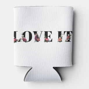 Floral love it word typography design element can cooler