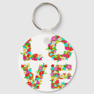 floral love key ring