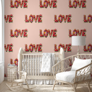 Floral Love Lettering - Seamless Pattern 9 Wallpaper