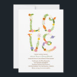 Floral LOVE Letters Rustic Woodland Wedding Invitation<br><div class="desc">This wedding invitation collection features hand painted woodland flowers arranged to form the words "LOVE",  "RSVP,  "Save the Date",  and more. This set is perfect for spring,  summer,  and autumn garden weddings and green earth-friendly celebrations. Colours can be customised to suit your motif,  just send me a message.</div>