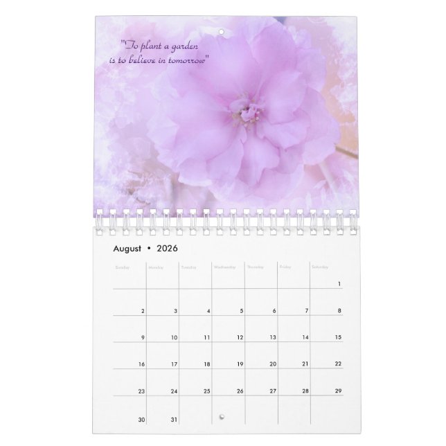 Floral Love Quotes 2023 Calendar (Aug 2026)
