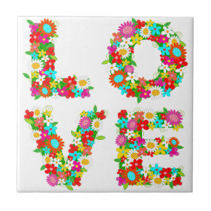 floral love tile