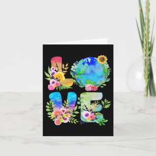 Floral Love World Earth Day Every Day Environmenta Card