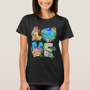 Floral Love World Earth Day Every Day Environmenta T-Shirt
