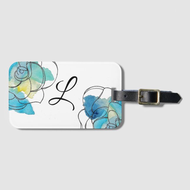 Floral Luggage Tag (Front Horizontal)