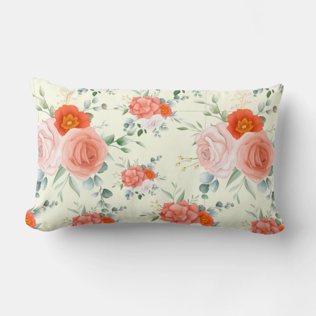 Floral Lumbar Pillow (Front)