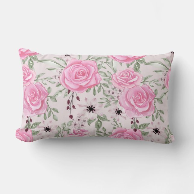 Floral Lumbar Pillow (Front)