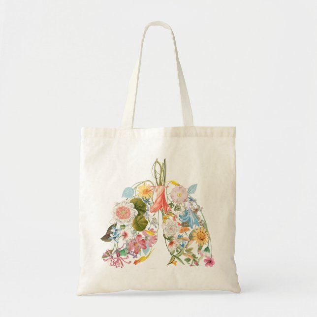 Floral Lungs Tote Bag (Front)