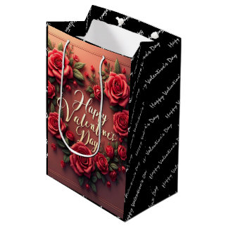 Floral Luxury Beautiful Love Modern Collection Medium Gift Bag