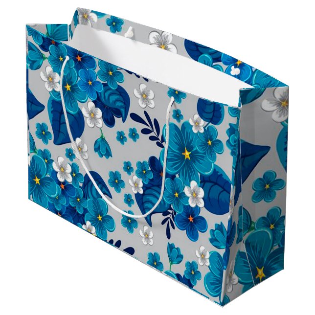 Floral Luxury Large Gift Bag (Back Angled)