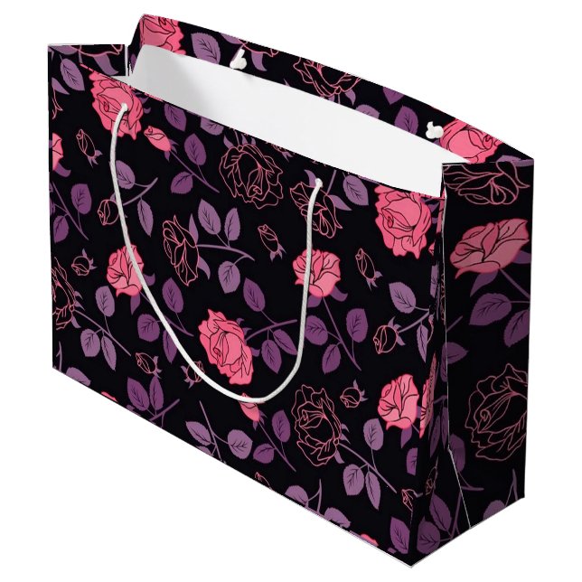 Floral Luxury Large Gift Bag (Back Angled)