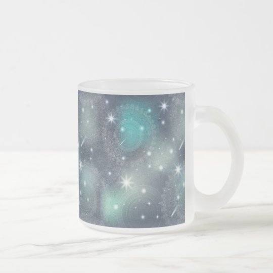 Floral luxury mandala pattern frosted glass coffee mug