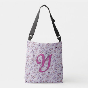 Floral Luxury Monogram Y Crossbody Bag