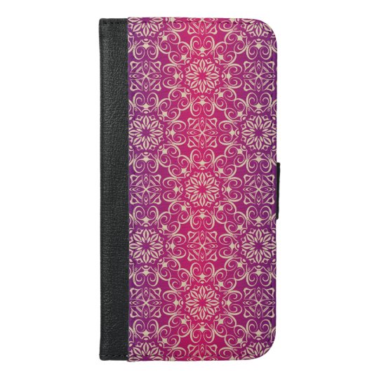 Floral luxury royal antique pattern iPhone 6/6s plus wallet case