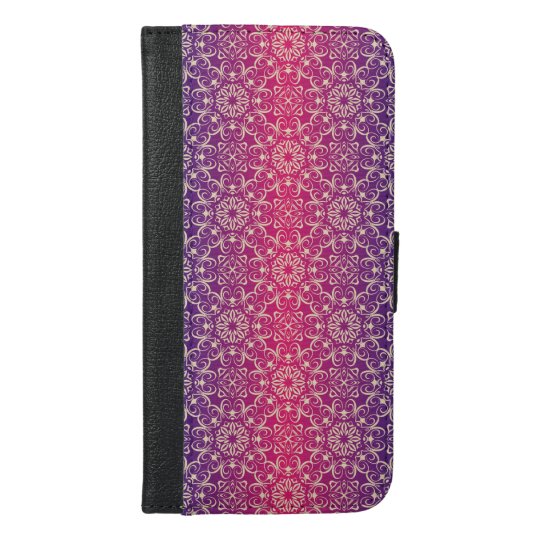 Floral luxury royal antique pattern iPhone 6/6s plus wallet case