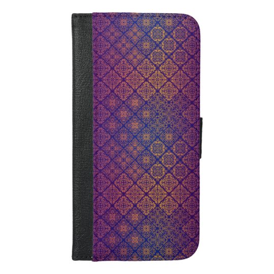 Floral luxury royal antique pattern iPhone 6/6s plus wallet case