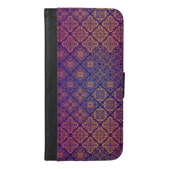 Floral luxury royal antique pattern iPhone 6/6s plus wallet case