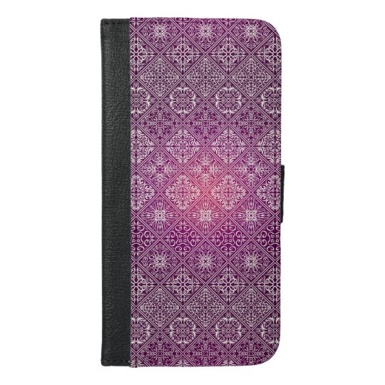 Floral luxury royal antique pattern iPhone 6/6s plus wallet case