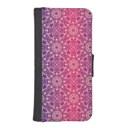 Floral luxury royal antique pattern iPhone SE/5/5s wallet case