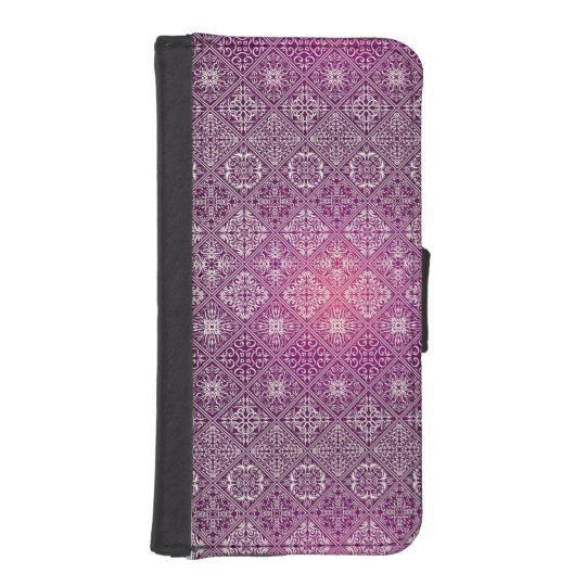 Floral luxury royal antique pattern iPhone SE/5/5s wallet case